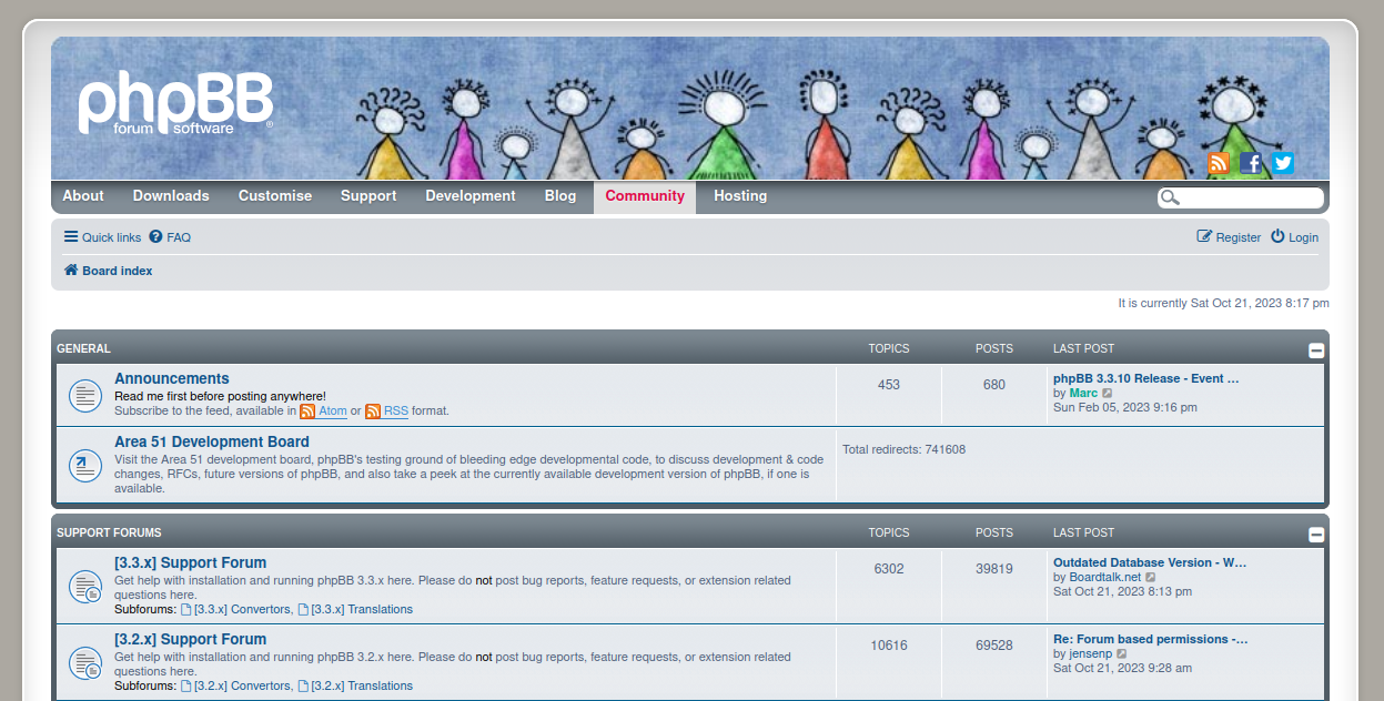 a screenshot from a phpBB community forum